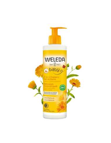 Champu-Gel (2 en 1) de calendula bebe y niño 400ml Weleda