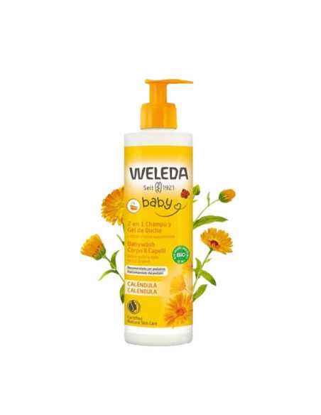 Champu-Gel (2 en 1) de calendula bebe y niño 400ml Weleda