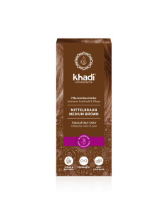 Tinte herbal Castaño Medio 100g Khadi