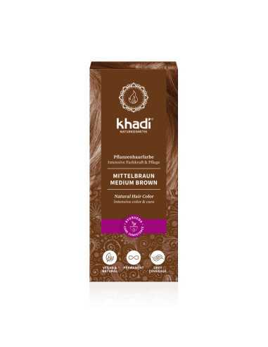 Tinte herbal Castaño Medio 100g Khadi