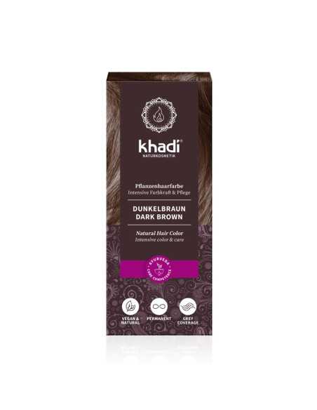 Tinte herbal Castaño Oscuro 100g Khadi