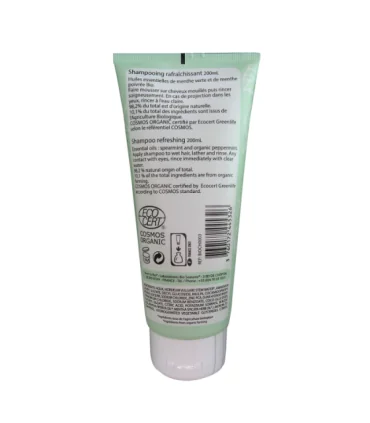 Champú refrescante Cosmos Organic-200 ml | Champú natural cabello graso