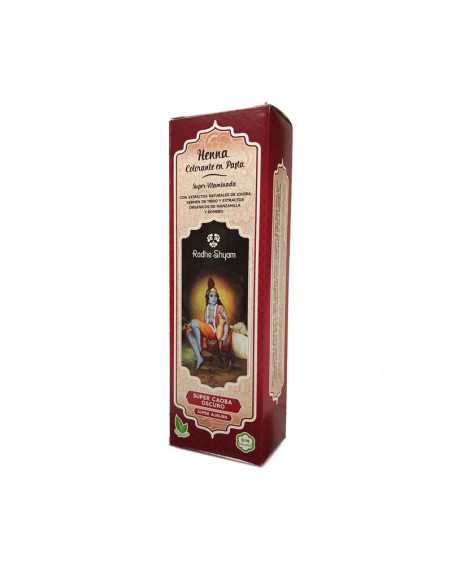 Henna super caoba oscuro pasta 200g Radhe Shyam