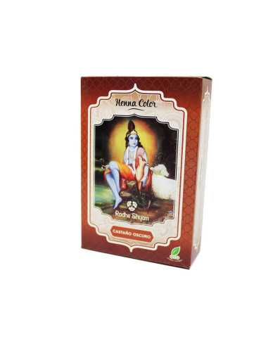 Henna castaño oscuro polvo 100 g Radhe Shyam