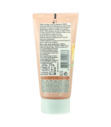 Cuidado facial antipolución para pieles grasas Cosmos Organic- 50 ml | Crema antioxidante