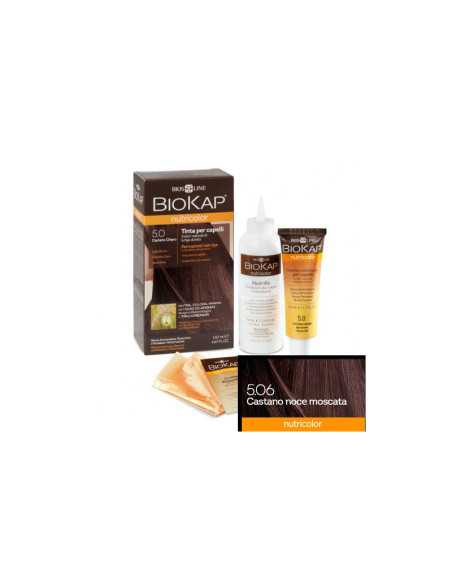 TINTE 5.06 CASTAÑO NUEZ MOSCADA 140 ML.BIOKAP