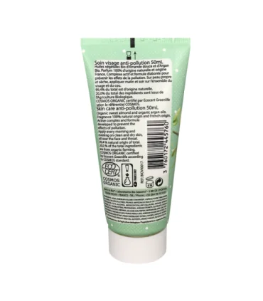Cuidado facial antipolución para pieles normales Cosmos Organic-50 ml | Crema antiox