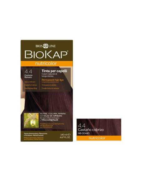 Tinte 4.4 castaño cobrizo 140ml Biokap