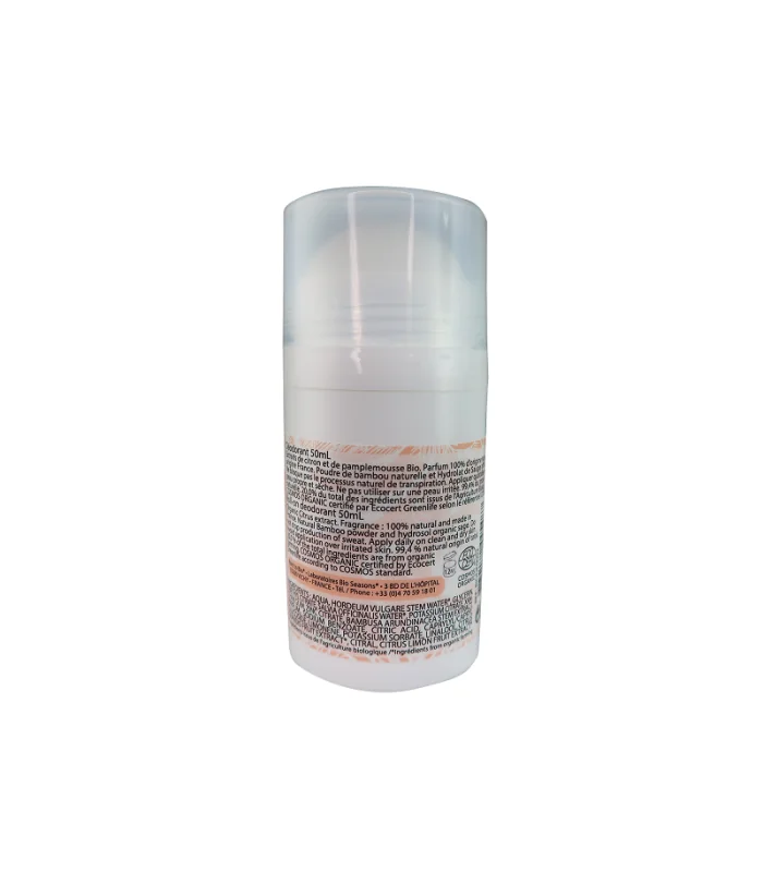 Desodorante de cítricos orgánicos-50 ml | Desodorante 0 aluminio