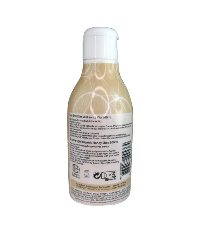 Gel de ducha ecológico de Miel y Karité-300 ml | Gel ducha bio