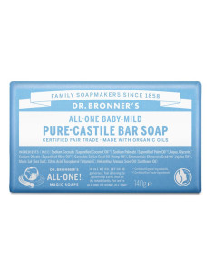 Pastilla de jabon neutro bebe/niño bio 140g Dr. Bronner's