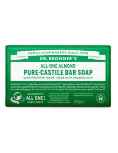 Pastilla de jabon de almendras bio 140g Dr. Bronner's