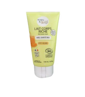 Leche corporal rica en manteca de Karité Orgánica-150 ml | Leche corporal ecológica