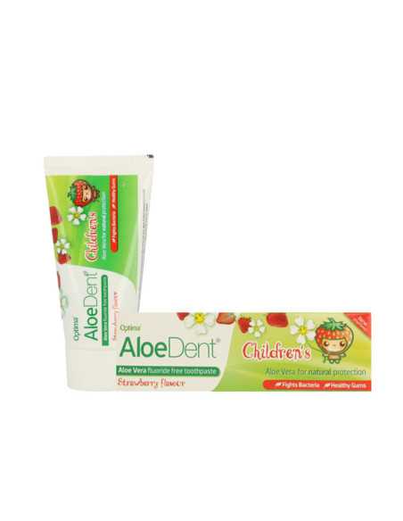 Dentifrico Aloe Vera para Niños sin Fluor Fresa 50ml Aloe Dent Dentifrico Aloe Vera para Niños sin Fluor Fresa 50ml Aloe Dent