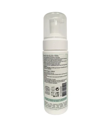 Mousse de ducha Menta Verde orgánica-150 ml | Gel hidratante natural