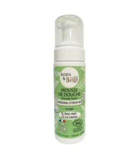 Mousse de ducha orgánico de Verbena y Limón-150 ml | Gel hidratante natural