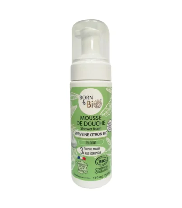 Mousse de ducha orgánico de Verbena y Limón-150 ml | Gel hidratante natural