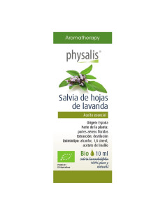 Aceite esencial de salvia de hojas de lavanda bio 10ml Physalis