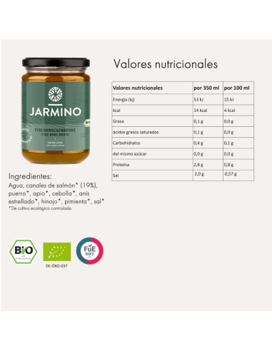 Caldo de Pescado BIO 350ml Jarmino