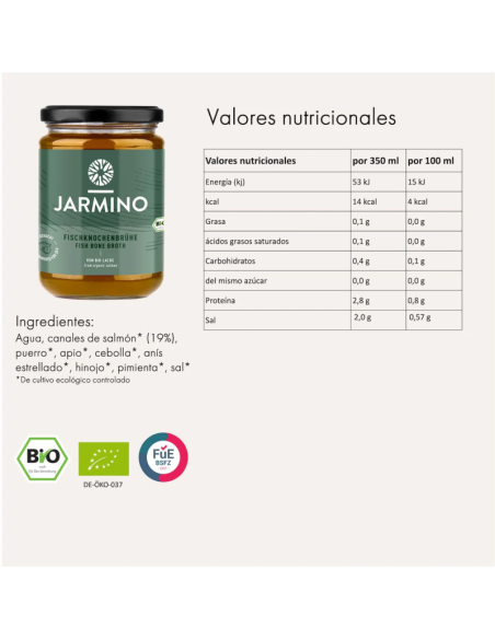 Caldo de Pescado BIO 350ml Jarmino