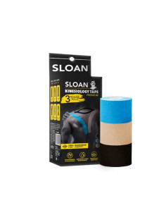 Sloan kinesiology tape Pack 3 rollos 5x5