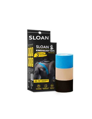 Sloan kinesiology tape Pack 3 rollos 5x5