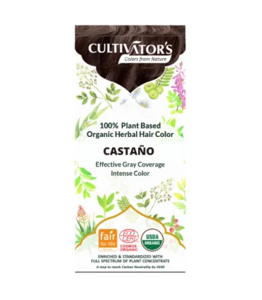 Tinte orgánico Castaño-100 gr/ 1 kg | Tinte cabello ecológico