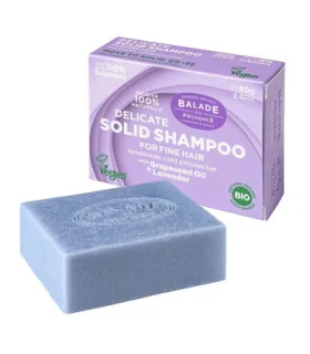 Champú sólido con lavanda para cabello fino