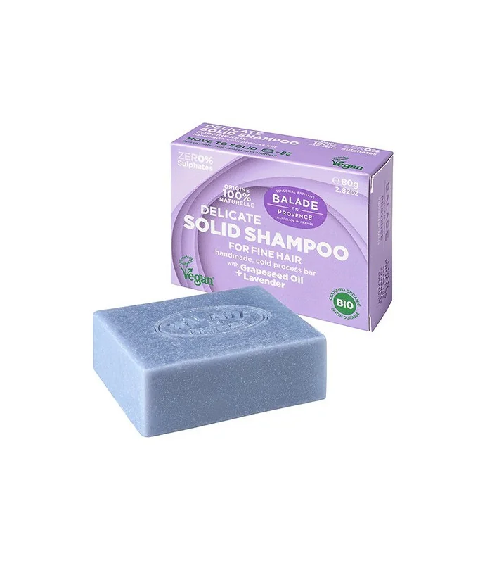 Champú sólido con lavanda para cabello fino