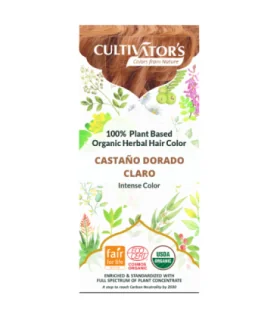 Tinte orgánico Castaño Dorado Claro-100 gr/1 kg | Tintura de pelo vegetal