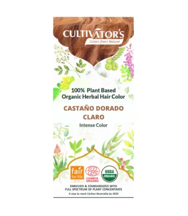 Tinte orgánico Castaño Dorado Claro-100 gr/1 kg | Tintura de pelo vegetal