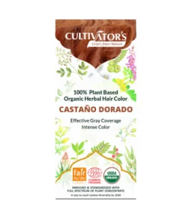 Tinte orgánico Castaño Dorado-100 gr/1 kg | Tinte orgánico pelo