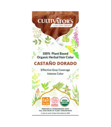 Tinte orgánico Castaño Dorado-100 gr/1 kg | Tinte orgánico pelo