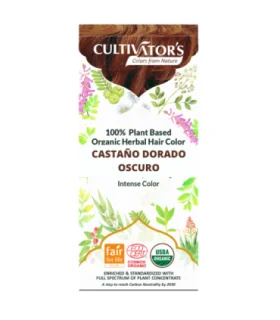 Tinte orgánico Castaño Dorado Oscuro-100 gr/1 kg | Tinte natural vegetal