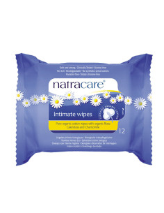 Toallitas intimas en dispensador 12 unidades Natracare