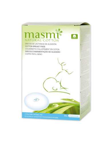 Discos de lactancia algodon bio 30ud Masmi