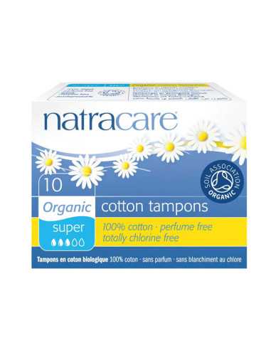 Tampón super sin aplicador bio 10 unidades Natracare