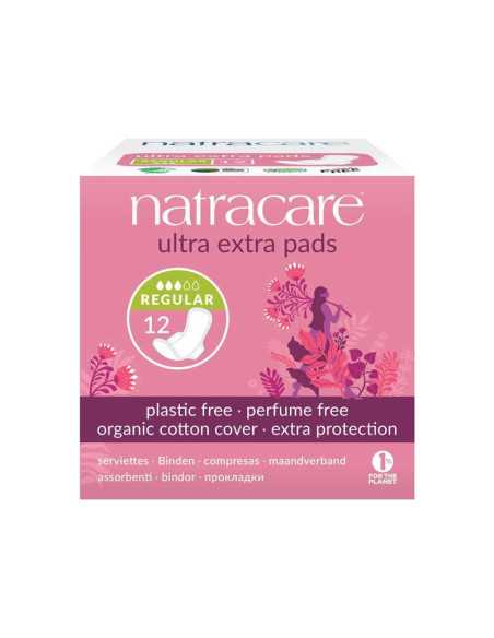 Compresa Ultra Extra Normal con Alas Bio 12 unidades Natracare