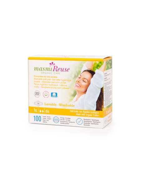 Compresa de tela con alas lavable Dia Bio Masmi