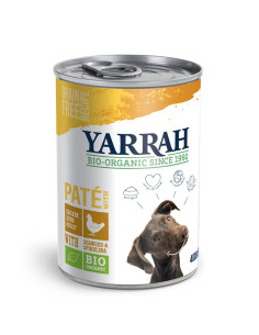 Pate de Pollo con espirulina y algas para perros bio 400g Yarrah