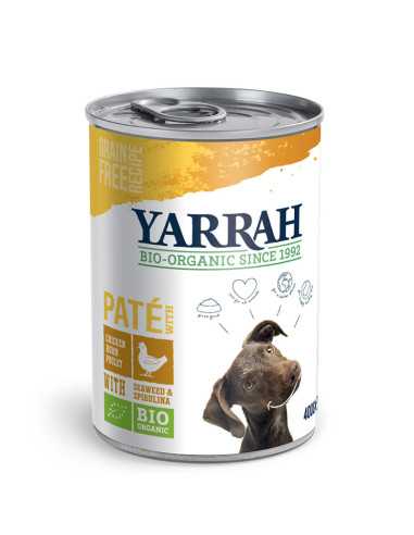 Pate de Pollo con espirulina y algas para perros bio 400g Yarrah