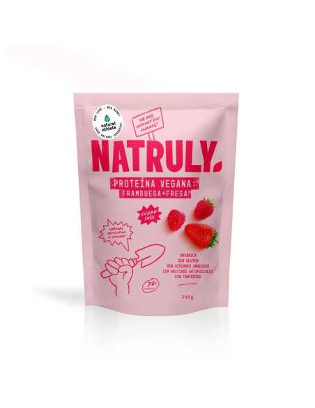 Proteina Vegana 73% Fresa y Frambuesa Bio 350g Natruly