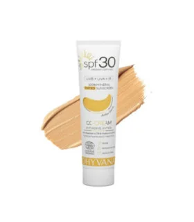 SPF30 CC-Cream con aceite de Frambuesa y ácido hialurónico Amber Honey-50 ml | Solar natural