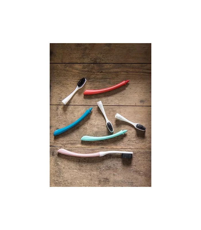 Cepillo de dientes con cabeza reemplazable Edith- Soft azul marino