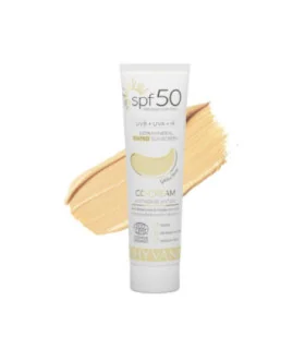 SPF50 CC-Cream con botánicos y ácido hialurónico Golden Beige-50 ml | Bloqueador natural