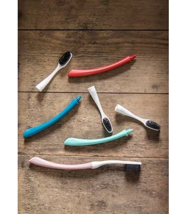 Cepillo de dientes con cabeza reemplazable Edith- Soft rojo