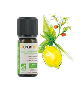 Aceite esencial de Limón destilado-10 ml | Aceite esencial de limón bio