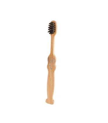 Cepillo de dientes-Madera Haya-niños 3-6 años | Cepillo dientes infantil natural