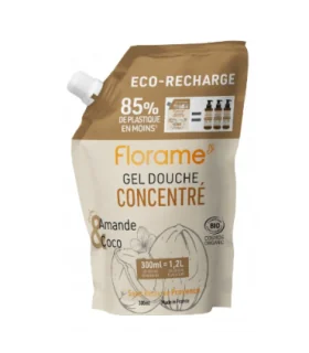 Eco-recarga Gel de ducha concentrado-Almendras y Coco-300 ml | Gel natural ducha