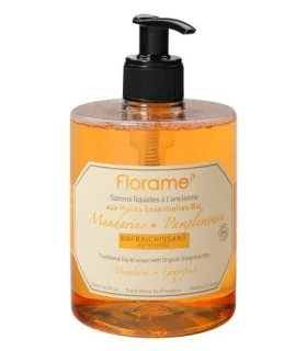 Jabón de manos líquido refrescante de Mandarina y Pomelo-500 ml | Jabón neutro ecológico